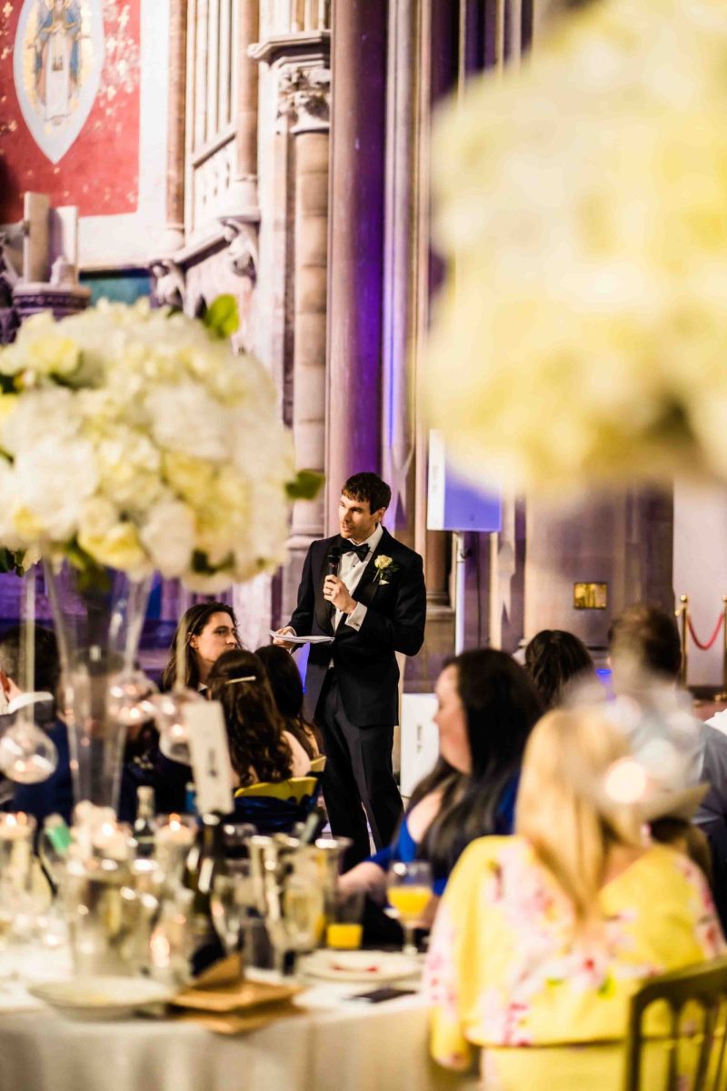 Groom speech at Manchester Monastery Wedding